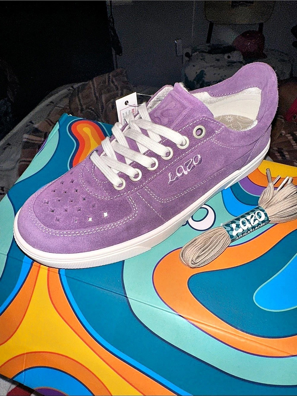 Lazo Halo Sneakers Halo Purple & White Sneakers